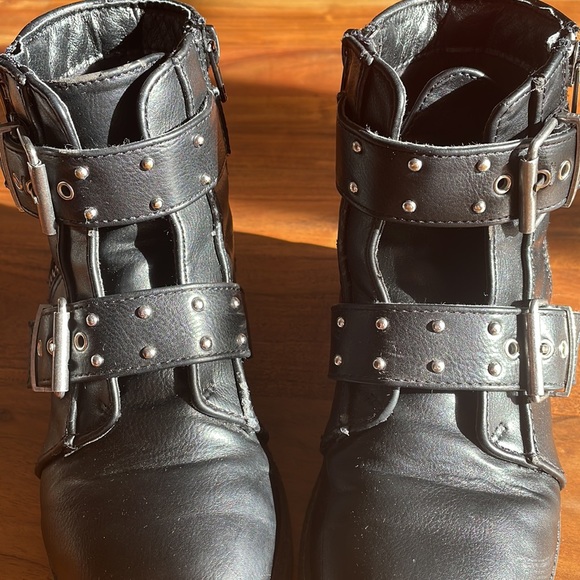 STEVE MADDEN Jheelie Studded Moto Boots, Little Girl - Picture 7 of 10